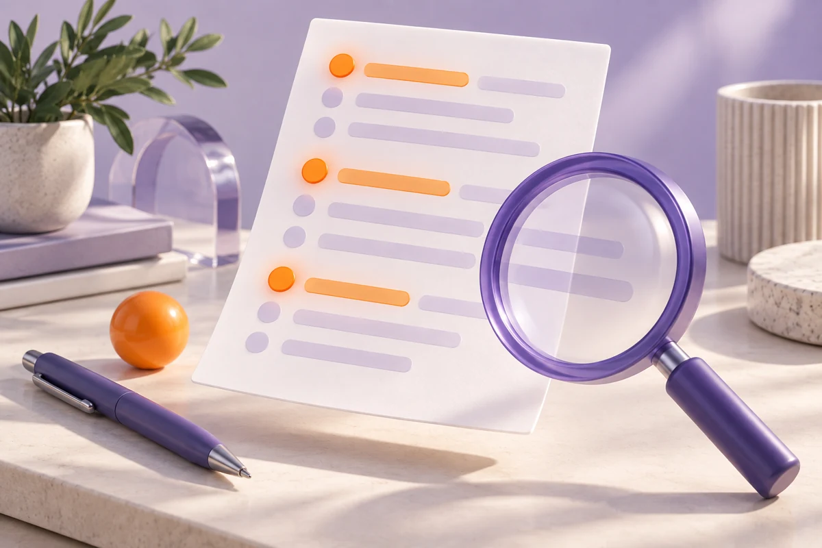 A scorecard workspace with three orange priority markers